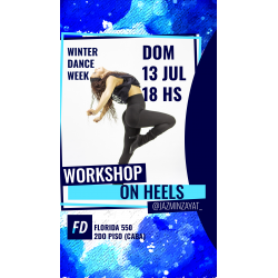 WRK ON HEELS - Jaz Zayat - Domingo 18hs  - Open Level - Florida 550 - 13 de Julio